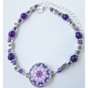 One Putt Designs Amethyst Ball Marker Ankle Bracelet or Wrist Bracelet