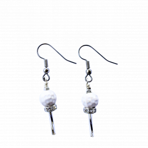 Ceramic Golf Ball on Crystal Tee